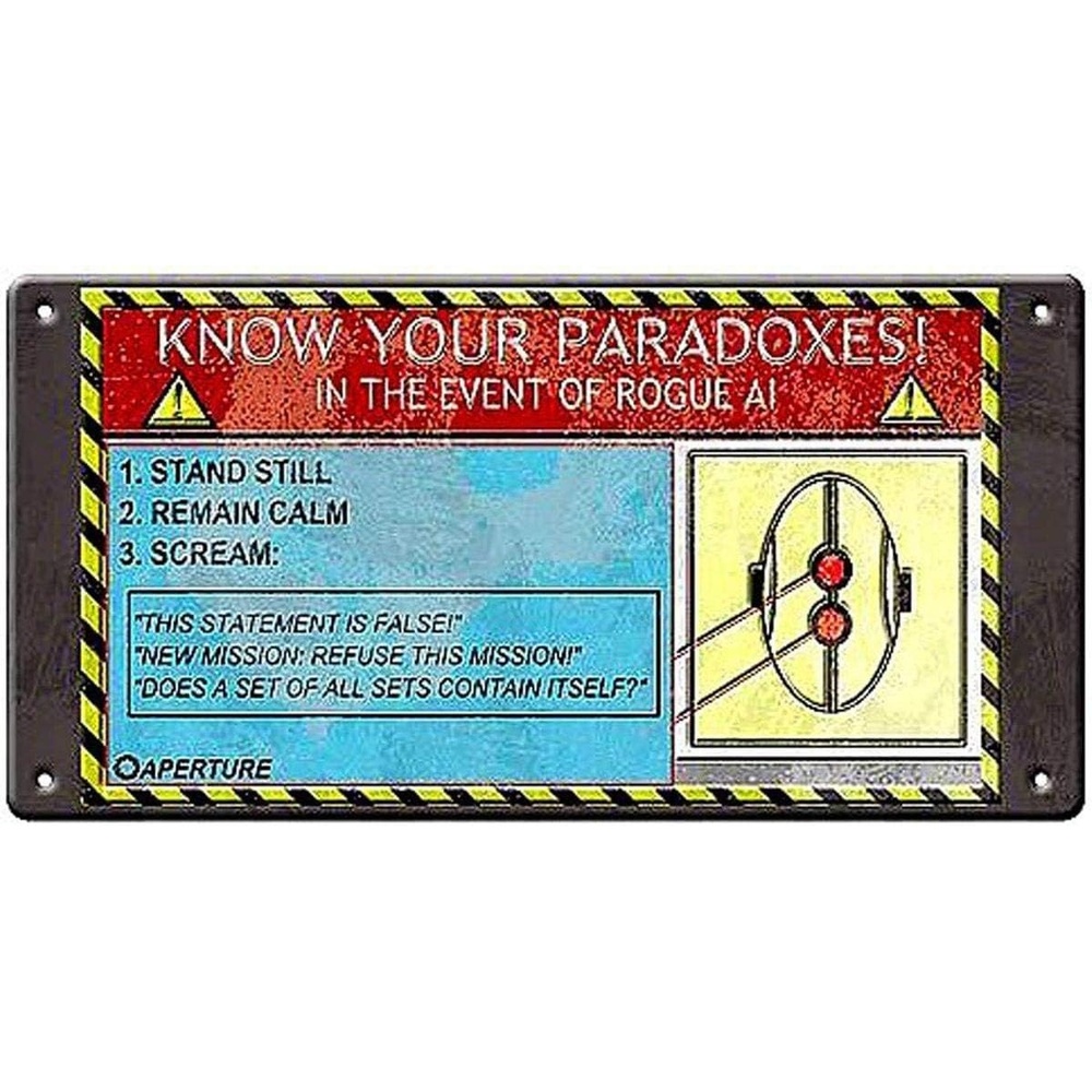 image:imagePortal 2 Paradox Tin Wall Sign The Coop
