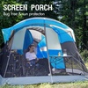 PORTAL 6/8/10 Person Family Camping Tent with Screen Room, Water Resistant Big Tunnel Tents with Rainfly, Large Family Tent for Camping, Outdoor, Patio(Blue)