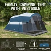 PORTAL 6/8/10 Person Family Camping Tent with Screen Room, Water Resistant Big Tunnel Tents with Rainfly, Large Family Tent for Camping, Outdoor, Patio(Dark Blue)