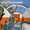 PORTAL 6/8/10 Person Family Camping Tent with Screen Room, Water Resistant Big Tunnel Tents with Rainfly, Large Family Tent for Camping, Outdoor, Patio(Orange)