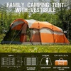 PORTAL 6/8/10 Person Family Camping Tent with Screen Room, Water Resistant Big Tunnel Tents with Rainfly, Large Family Tent for Camping, Outdoor, Patio(Orange)