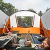 PORTAL 6/8/10 Person Family Camping Tent with Screen Room, Water Resistant Big Tunnel Tents with Rainfly, Large Family Tent for Camping, Outdoor, Patio(Orange)