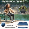 Portal Camping Rocking Chair Outdoors Folding Portable Rocker with Cup Holder Side Pocket Carry Bag, Support 350LBS, Black(1 Pack-midnight Blue-fabric)