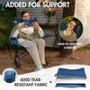 Portal Camping Rocking Chair Outdoors Folding Portable Rocker with Cup Holder Side Pocket Carry Bag, Support 350LBS, Black(1 Pack-midnight Blue-mesh)