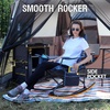 Portal Camping Rocking Chair Outdoors Folding Portable Rocker with Cup Holder Side Pocket Carry Bag, Support 350LBS, Black(2 Pack-midnight Blue)