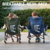 Portal Camping Rocking Chair Outdoors Folding Portable Rocker with Cup Holder Side Pocket Carry Bag, Support 350LBS, Black(2 Pack-midnight Blue-mesh)