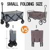 Portal Collapsible Wagon Cart, Heavy Duty Foldable Wagons Carts with Wheels, Folding Utility Wagon for Camping, Shopping, Garden, Sports, Beach