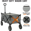 Portal Collapsible Wagon Cart, Heavy Duty Foldable Wagons Carts with Wheels, Folding Utility Wagon for Camping, Shopping, Garden, Sports, Beach