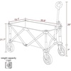 Portal Collapsible Wagon Cart, Heavy Duty Foldable Wagons Carts with Wheels, Folding Utility Wagon for Camping, Shopping, Garden, Sports, Beach