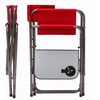 Portal Directors Chair Camping Chairs for Adults with Side Table Folding Lawn Chairs for Adults, Directors Chairs Foldable for Outdoor Chairs for Beach, Travel, Heavy Duty Supports 300LBS, Blue/Grey(Red)