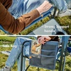 Portal Directors Chair Camping Chairs for Adults with Side Table Folding Lawn Chairs for Adults, Directors Chairs Foldable for Outdoor Chairs for Beach, Travel, Heavy Duty Supports 300LBS, Blue/Grey(Blue)