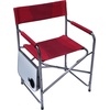 Portal Directors Chair Camping Chairs for Adults with Side Table Folding Lawn Chairs for Adults, Directors Chairs Foldable for Outdoor Chairs for Beach, Travel, Heavy Duty Supports 300LBS, Blue/Grey(Red)