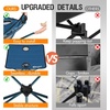 Portal Folding Camping Table, Ultralight Compact Aluminum Mesh Table with Carrying Bag, Small Beach Table Foldable Portable for Sand, Outdoor, Picnic, Camp, Boat, Travel, Blue