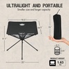 Portal Folding Camping Table, Ultralight Compact Aluminum Mesh Table with Carrying Bag, Small Beach Table Foldable Portable for Sand, Outdoor, Picnic, Camp, Boat, Travel, Black