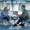 Portal Folding Camping Table, Ultralight Compact Aluminum Mesh Table with Carrying Bag, Small Beach Table Foldable Portable for Sand, Outdoor, Picnic, Camp, Boat, Travel, Blue