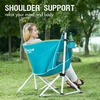 Portal Hammock Camping Chair Folding Rocking Chair Portable Swinging Chair with Cup Holder for Outdoor Lawn Backyard Patio Car Camp Sports Concerts,Support 350 lbs Blue(1 Pack-blue)