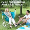 Portal Hammock Camping Chair Folding Rocking Chair Portable Swinging Chair with Cup Holder for Outdoor Lawn Backyard Patio Car Camp Sports Concerts,Support 350 lbs Blue(2 Pack-blue)