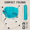 Portal Hammock Camping Chair Folding Rocking Chair Portable Swinging Chair with Cup Holder for Outdoor Lawn Backyard Patio Car Camp Sports Concerts,Support 350 lbs Blue(2 Pack-blue)