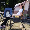 Portal Oversized Folding High Back Portable Lawn Chairs for Adults Outdoor Camp Sports Hunting Fishing Backyard with Hard Armrest Cup Holder Carrying Strap, Supports 400LBS, Blue(Green)