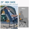Portal Oversized Folding Rocking Camping Chair Portable Outdoor Rocker with High Back Hard Armrests Carry Bag, Supports 400 lbs(Blue)