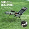 Portal Oversized Mesh Back Zero Gravity Reclining Patio Chairs, XL Padded Seat Folding Patio Lounge Chair with Adjustable Pillows and Cup Holder for Poolside Backyard/Lawn, Support 350lbs(Mesh Green)