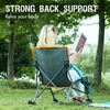 Portal Rocking Camping Chair Folding Portable Rocker Outdoor with Cup Holder for Patio, Lawn, Camp, RV, Support 300 lbs, Blue