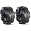 PORTAL Outdoor Garden Carts Replacement Plastic Wheels with TPR Tread 8″ Diameter X 3.4″ Wide for Utility Wagon Cart All-Terrain Wheel