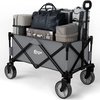 Portal Collapsible Wagon Cart, Heavy Duty Foldable Wagons Carts with Wheels, Folding Utility Wagon for Camping, Shopping, Garden, Sports, Beach