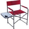 Portal Directors Chair Camping Chairs for Adults with Side Table Folding Lawn Chairs for Adults, Directors Chairs Foldable for Outdoor Chairs for Beach, Travel, Heavy Duty Supports 300LBS, Blue/Grey(Red)