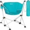 Portal Hammock Camping Chair Folding Rocking Chair Portable Swinging Chair with Cup Holder for Outdoor Lawn Backyard Patio Car Camp Sports Concerts,Support 350 lbs Blue(1 Pack-blue)