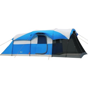 PORTAL 6/8/10 Person Family Camping Tent with Screen Room, Water Resistant Big Tunnel Tents with Rainfly, Large Family Tent for Camping, Outdoor, Patio(Blue)