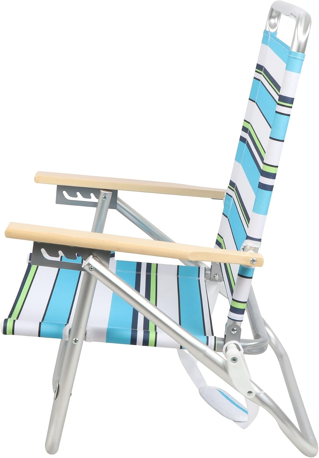 image:imagePortal Beach Chair 4 Position Folding Beach Chairs with Backpack Straps Lightweight Low Beach Chairs for Adults Support up to 225 lbs GreenBlue