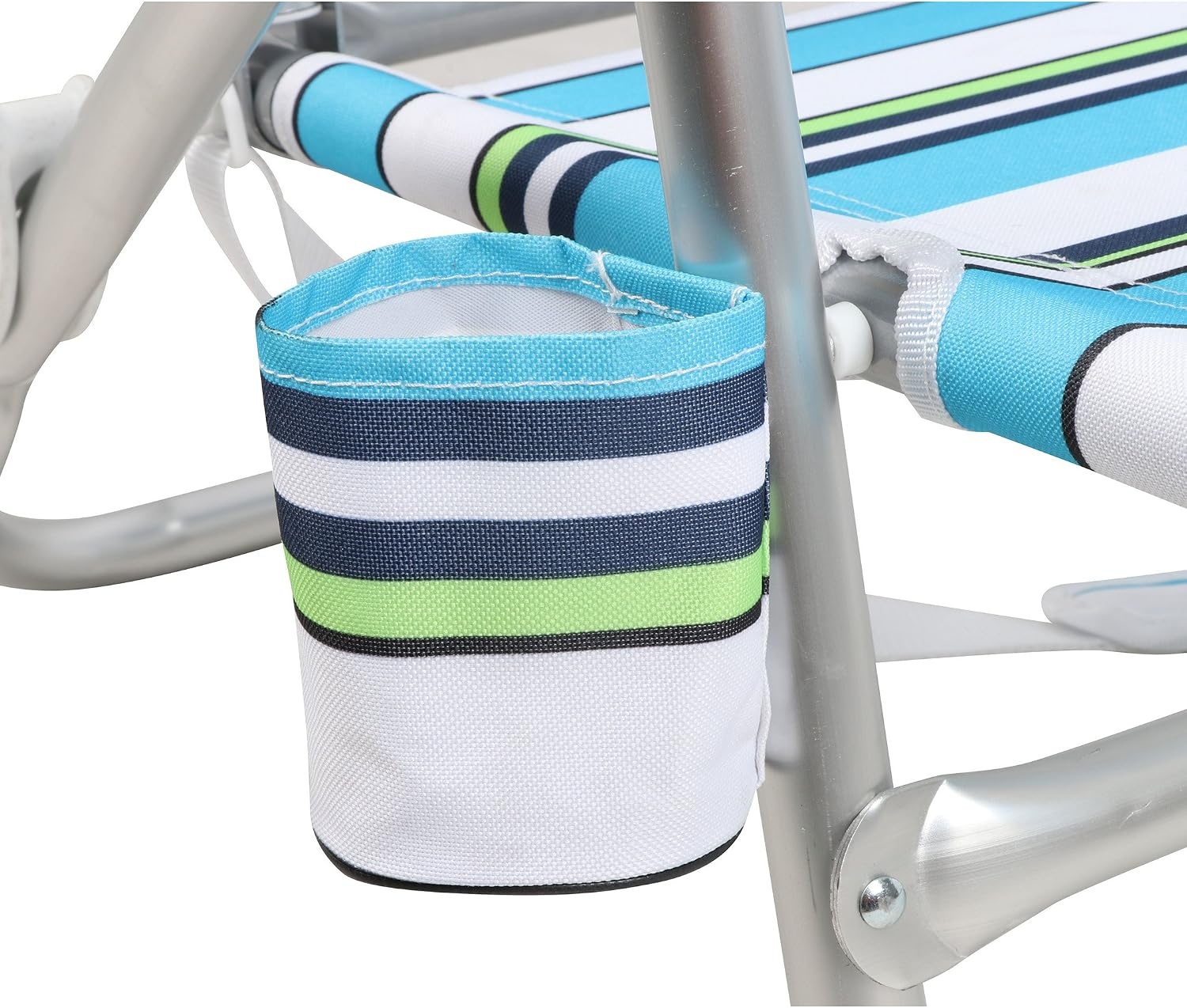 image:imagePortal Beach Chair 4 Position Folding Beach Chairs with Backpack Straps Lightweight Low Beach Chairs for Adults Support up to 225 lbs GreenBlue