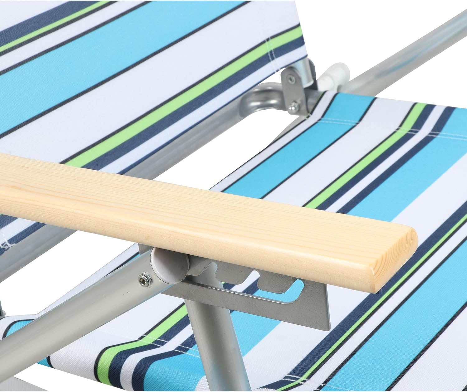 image:imagePortal Beach Chair 4 Position Folding Beach Chairs with Backpack Straps Lightweight Low Beach Chairs for Adults Support up to 225 lbs GreenBlue