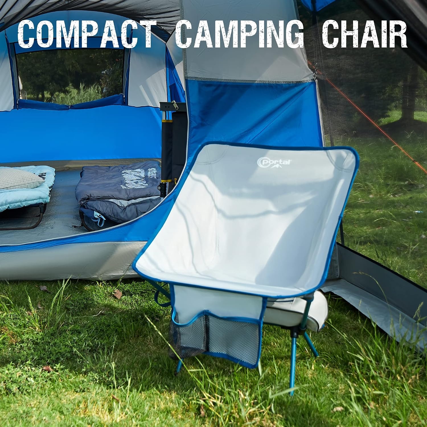 image:imagePortal Folding Camp Chairs Portable Backpacking Chair Comapct Beach Chair for Hiking Travel Outdoor Sports Picnic Garden Festival Lightweight 225LBS