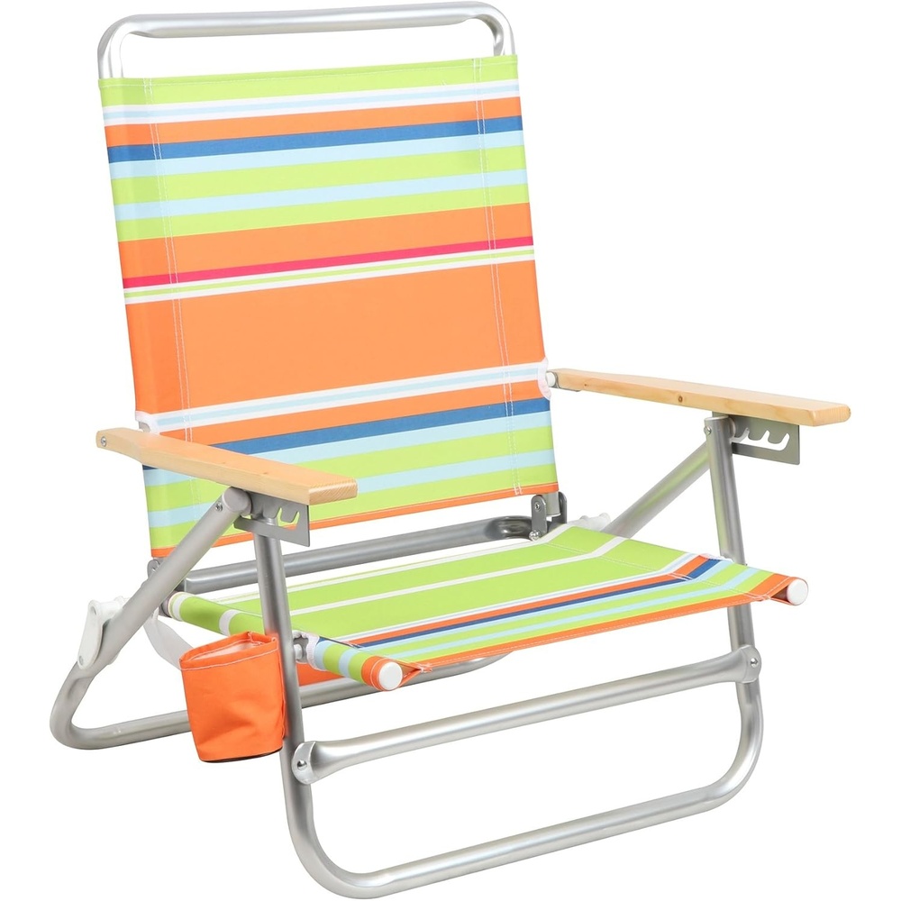 image:imagePortal Beach Chair 4 Position Folding Beach Chairs with Backpack Straps Lightweight Low Beach Chairs for Adults Support up to 225 lbs GreenGreen
