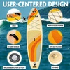 PORTAL SUP Inflatable Paddle Board for Adults 10’6” Stand Up Paddleboard,Non-Slip Deck Blow up Paddle Boards with Adjustable Paddle, Carry Bag, and Repair Kit(Beige with Seat)