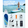 PORTAL SUP Inflatable Paddle Board for Adults 10’6” Stand Up Paddleboard,Non-Slip Deck Blow up Paddle Boards with Adjustable Paddle, Carry Bag, and Repair Kit(Ocean Blue)