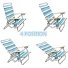 Portal Beach Chair, 4 Position Folding Beach Chairs with Backpack Straps Lightweight Low Beach Chairs for Adults, Support up to 225 lbs, Green(Blue)