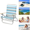 Portal Beach Chair, 4 Position Folding Beach Chairs with Backpack Straps Lightweight Low Beach Chairs for Adults, Support up to 225 lbs, Green(Blue)