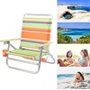 Portal Beach Chair, 4 Position Folding Beach Chairs with Backpack Straps Lightweight Low Beach Chairs for Adults, Support up to 225 lbs, Green(Green)