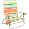 Portal Beach Chair, 4 Position Folding Beach Chairs with Backpack Straps Lightweight Low Beach Chairs for Adults, Support up to 225 lbs, Green(Green)