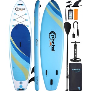 PORTAL SUP Inflatable Paddle Board for Adults 10’6” Stand Up Paddleboard,Non-Slip Deck Blow up Paddle Boards with Adjustable Paddle, Carry Bag, and Repair Kit(Ocean Blue)