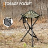 Portal Tall Folding Tripod Stool Portable Tripod Chair for Outdoor Camping | Portable Outdoor Design; Durable Construction; Easy Setup & Storage;Color: Gray(Elevated Camo)