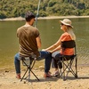 Portal Tall Folding Tripod Stool Portable Tripod Chair for Outdoor Camping | Portable Outdoor Design; Durable Construction; Easy Setup & Storage;Color: Gray(Black)