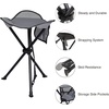 Portal Tall Folding Tripod Stool Portable Tripod Chair for Outdoor Camping | Portable Outdoor Design; Durable Construction; Easy Setup & Storage;Color: Gray(Elevated Grey)