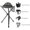 Portal Tall Folding Tripod Stool Portable Tripod Chair for Outdoor Camping | Portable Outdoor Design; Durable Construction; Easy Setup & Storage;Color: Gray(Black)