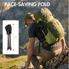 Portal Tall Folding Tripod Stool Portable Tripod Chair for Outdoor Camping | Portable Outdoor Design; Durable Construction; Easy Setup & Storage;Color: Gray(Compact Mesh Black)
