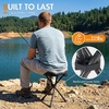Portal Tall Folding Tripod Stool Portable Tripod Chair for Outdoor Camping | Portable Outdoor Design; Durable Construction; Easy Setup & Storage;Color: Gray(Compact Mesh Black 2p)