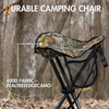 Portal Tall Folding Tripod Stool Portable Tripod Chair for Outdoor Camping | Portable Outdoor Design; Durable Construction; Easy Setup & Storage;Color: Gray(Elevated Camo)